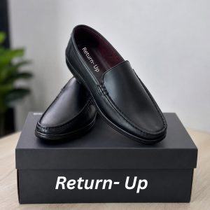 Genuine Leather Loafer For Men ! Plain Black ! – L111